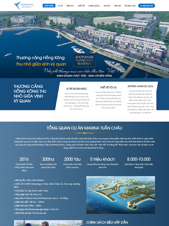 Landing Page BĐS Dự án Căn hộ Tuần Châu Marina